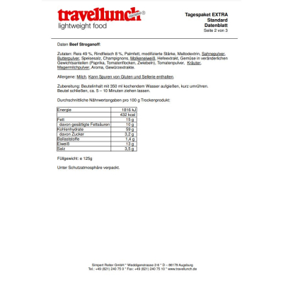 Travellunch Tagespaket "Standard"