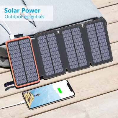 30000 mAh Powerbank mit 4 Solarzellen