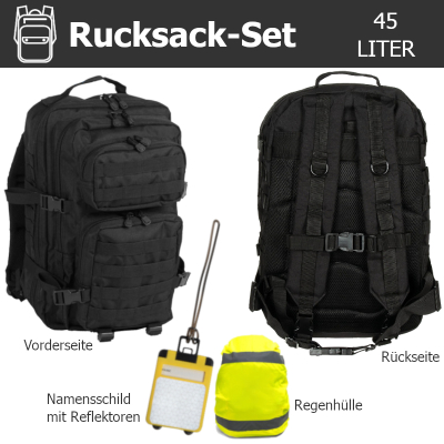 Rucksack-Set KOMPLETT 45 Liter